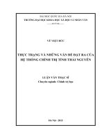 Thực trạng và những vấn đề đặt ra của hệ thống chính trị tỉnh thái nguyên 