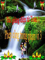 Bài giảng Toán 1 chương 2 bài 1: Phép cộng trong phạm vi 3