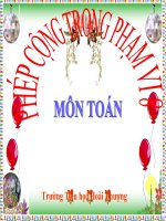 Bài giảng Toán 1 chương 2 bài 11: Phép cộng trong phạm vi 8