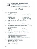 Tuyển chọn các bài toán trắc nghiệm khách quan Đại số và lượng giác: Phần 2
