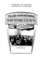 tài liệu nghề trung học phổ thông nghề tin học ứng dụng lớp 8 