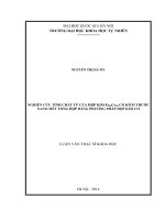 NGHIÊN cứu TÍNH CHẤT từ của hợp KIM fe50co50 có KÍCH THƯỚC NANO mét TỔNG hợp BẰNG PHƯƠNG PHÁP hợp KIM cơ 