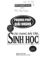 PHƯƠNG PHÁP GIẢI NHANH các DẠNG bài tập SINH học 
