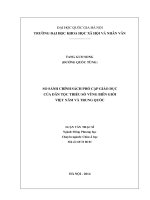 SO SÁNH CHÍNH SÁCH PHỔ cập GIÁO dục của dân tộc THIỂU số VÙNG BIÊN GIỚI VIỆT năm và TRUNG QUỐC 