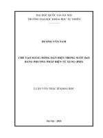 Chế tạo màng mỏng dẫn điện trong suốt zno bằng phương pháp điện tử xung (PED) 