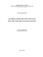 HỆ THỐNG CHÍNH TRỊ nước VIỆT NAM dân CHỦ CỘNG hòa GIAI đoạn 1954 1975 