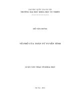 Về phổ của toán tử tuyến tính 