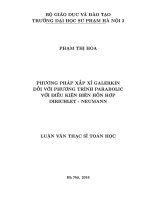 Luận văn phương pháp xấp xỉ galerkin đối với phương trình parabolic với điều kiện biên hỗn hợp dirchlet   neumann 
