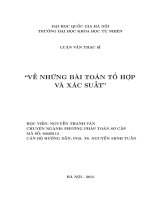 Về những bài toán tổ hợp và xác suất 