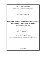 Tích hợp tụ điện sắt điện màng mỏng pbzr0,4ti0,6o3 chế tạo bằng phương pháp dung dịch trên đế đơn tinh thể 