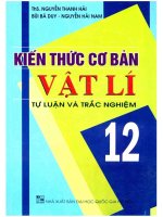 Kiến thức cơ bản vật lí 12 (tự luận và trắc nghiệm) phần 1 