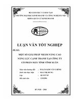 Luận văn tốt nghiệp một số giải pháp nhằm nâng cao năng lực cạnh tranh tại Công ty Cổ phần máy tính Vĩnh Xuân