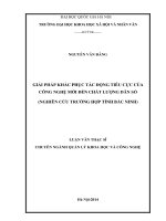 GIẢI PHÁP KHẮC PHỤC tác ĐỘNG TIÊU cực của CÔNG NGHỆ mới đến CHẤT LƯỢNG dân số 