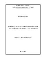 Nghiên cứu sự tạo thành các pha và từ tính trong hệ perovskite dư lantan la2 xsrxcoo3 