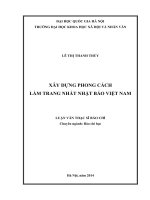 XÂY DỰNG PHONG CÁCH làm TRANG NHẤT NHẬT báo VIỆT NAM 