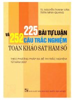 Trắc nghiệm toán khảo sát hàm số ĐHQG: Phần 1