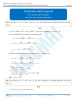 Bài tập tính đơn điệu của hàm số có đáp ná thầy lê bá trần phương 