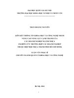 Liên kết thông tin khoa học và công nghệ nhằm nâng cao năng lực cạnh tranh của các doanh nghiệp ngành nhựa ( nghiên cứu trường hợp các doanh nghiệp thuộc hiệp hội nhựa thành phố hồ chí minh) 