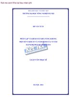 PHÂN LẬP VÀ KHẢO SÁT KHẢ NĂNG KHÁNG MỘT SỐ VI KHUẨN VÀ NẤM BỆNH CỦA VI TẢO SCENEDESMUS QUADRICAUDA