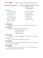 Đề thi học kì 1 môn Ngữ văn lớp 7 phòng GD&ĐT Cẩm Giàng, Hải Dương năm học 2015 - 2016