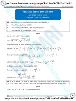 Bài tập phương pháp tọa độ hóa có đáp án thầy lê bá trần phương 