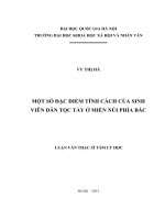 Một số đặc điểm tính cách của sinh viên dân tộc tày ở miền núi phía bắc 