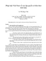 Pháp luật việt nam về xác lập quyền sở hữu theo thời hiệu 