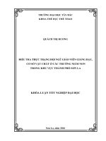 Điều tra thực trạng đội ngũ giáo viên giảng dạy, cơ sở vật chất ở các trường mầm non trong khu vực thành phố sơn la