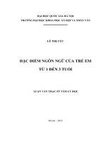 Đặc điểm ngôn ngữ của trẻ em từ 1 đến 3 tuổi 