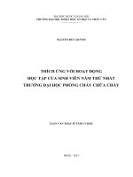 Thích ứng với hoạt động học tập của sinh viên năm thứ nhất trường đại học phòng cháy chữa cháy 
