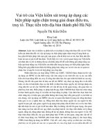 Vai trò của viện kiểm sát trong áp dụng các biện pháp ngăn chặn trong giai đoạn điều tra, truy tố  thực tiễn trên địa bàn thành phố hà nội 