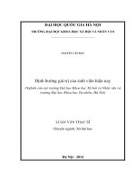 Định hướng giá trị của sinh viên hiện nay (nghiên cứu tại trường đại học khoa học xã hội và nhân văn và trường đại học khoa học tự nhiên, hà nội) 