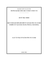 Hiện tượng kết hôn sớm nhìn từ góc độ công tác xã hội ( nghiên cứu tại xã hải thanh, tỉnh gia, thanh hóa) 