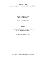 Bình luận khoa học bộ luật hình sự các tội về an toàn giao thông