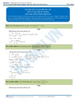 Bài tập bất phương trình mũ và logarit có đáp án thầy lê bá trần phương 