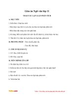 Giáo án Ngữ văn 11 bài: Thao tác lập luận phân tích