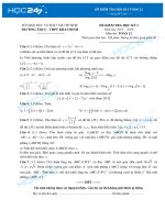 Đề kiểm tra học kỳ I năm học 2015–2016 môn toán 12 trường THCSTHPT khai minh (TP  HCM)