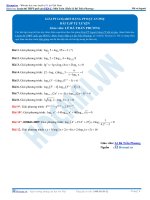 Bài tập giải phương trình logarit bằng phương pháp đặt ẩn phụ thầy lê bá trần phương 