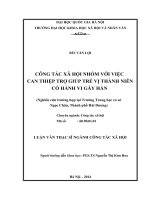Công tác xã hội nhóm với việc can thiệp trợ giúp trẻ vị thành niên có hành vi gây hấn (nghiên cứu trường hợp tại trường trung học cơ sở ngọc châu, thành phố hải dương) 