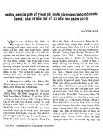 NHỮNG NGHIÊN CỨU VỀ PHAN BỘI CHÂU VÀ PHONG TRÀO ĐÔNG DU Ở NHẬT BẢN TỪ ĐẦU THẾ KỶ XX ĐẾN NAY