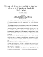 Tội cướp giật tài sản theo luật hình sự việt nam (trên cơ sở số liệu địa bàn thành phố hồ chí minh) 
