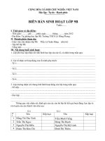 bien ban sinh hoat lop