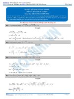 Bài tập giải phương trình mũ bằng phương pháp đặt ẩn phụ có đáp án thầy lê bá trần phương 