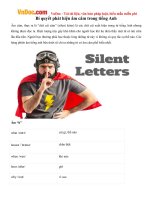 Bí quyết phát hiện âm câm trong Tiếng Anh