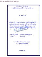NGHIÊN CỨU ẢNH HƯỞNG CỦA CHẾ PHẨM MOLDTEX VÀ BAO BÌ ĐẾN CHẤT LƯỢNG THỨC ĂN CHĂN NUÔI CÔNG NGHIỆP TRONG QUÁ TRÌNH BẢO QUẢN TẠI CÔNG TY CỔ PHẦN TẬP ĐOÀN DABACO VI