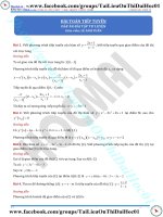 Bài tập tiếp tuyến hàm số có đáp án thầy lê anh tuấn 