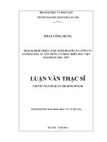 HOẠCH ĐỊNH CHIẾN LƯỢC KINH DOANH CỦA CÔNG TY CỔ PHẦN ĐẦU TƯ XÂY DỰNG VÀ PHÁT TRIỂN BẮC VIỆT GIAI ĐOẠN 2012 - 2017