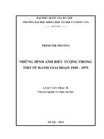 Thêm vào góc nghiên cứu những hình ảnh biểu tượng trong thơ tế hanh giai đoạn 1945   1975 