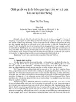 Giải quyết vụ án ly hôn qua thực tiễn xét xử của tòa án tại hải phòng 