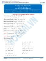 Bài tập giải phương trình mũ bằng phương pháp đặt ẩn phụ thầy lê bá trần phương 